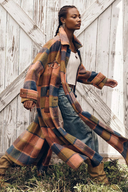 Dalton Woolen Coat - Free People - Coral